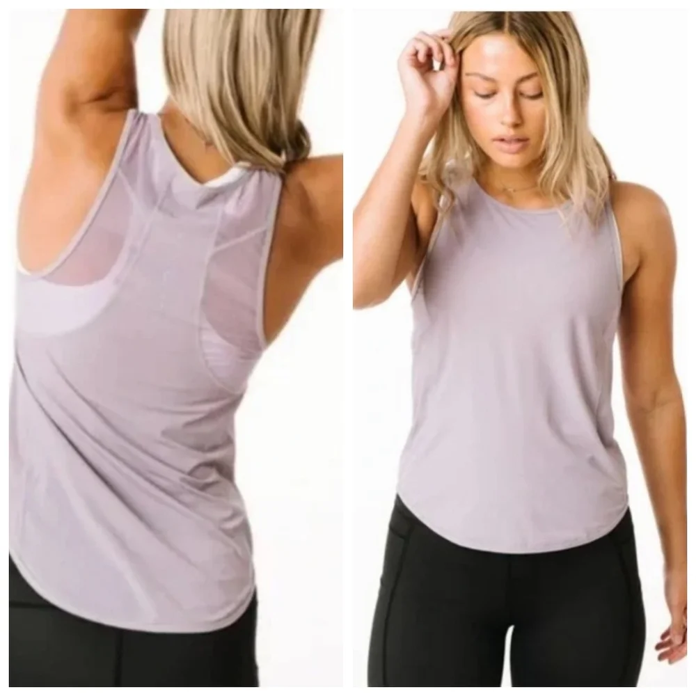 ZYIA Active Mesh Panel Tank Heather Purple Size X Small - Picture 2 of 9